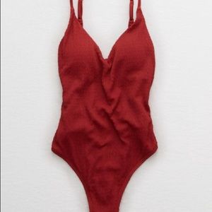 Aerie Smocked One Piece Swimsuit